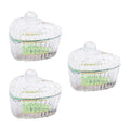 Beaupretty Manicure Mixing Accessory Kit 3pcs Glass Nail Art Cups for Nail Dip Polish