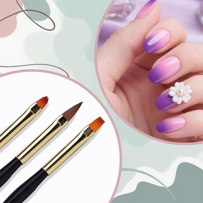5Pcs Nail Art Tools - Resin Nail Art Palette, 1 Polygel Brush Picker Brush, 3 Nail Art Painting Brushes, Nail Polish Mixing Palette Double-Ended Pen Nail Liner Brush Nail Drawing Brushes