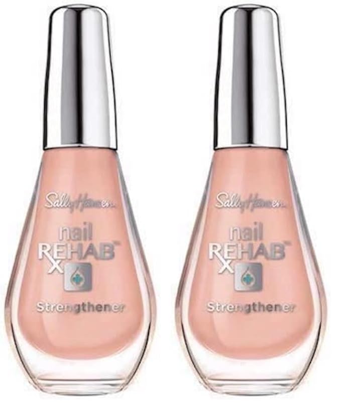 Sally Hansen Treatment Nail Rehab 41054, Nail Strengthener, Nail Hardener 0.33 Oz, Nail Growth Serum, Nail Strengthening Polish, Protection for Damaged Nails, Visibly Healthy Nails, (Pack of 2)