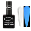 Glow in the dark Clear Gel Nail Polish 10ML Semi-Clear Jelly gel polish Glow Blue Color for nail art design (GP66cCB)