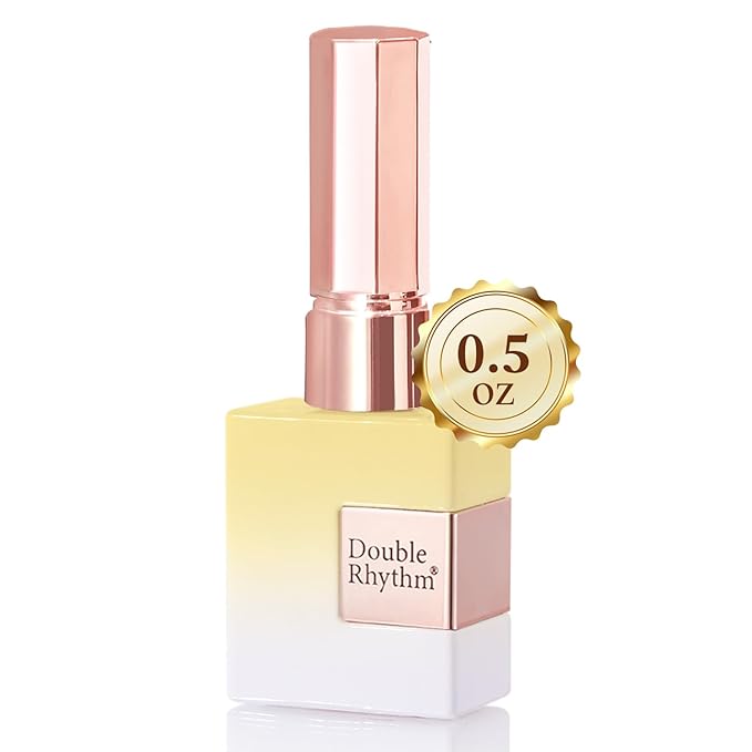 Double Rhythm 0.5 Oz Gel Nail Polish Neutral Natural Same Color Same Bottle Translucent Light Milky Pastel 15ML Manicure French Design Art DIY at Home (Pearl Yellow-B1148)