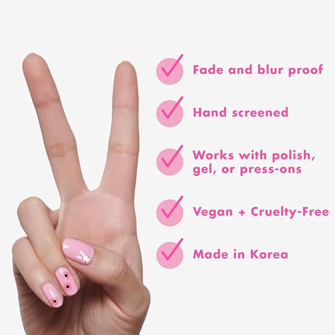 Olive & June Nail Art Stickers | Easy-to-Use Nail Designs | Nail Art Made Easy | Hand-Screened, No-Fade Ink | Accent, Mix & Match, or Cover Chipped Polish | Everyday Bouquet