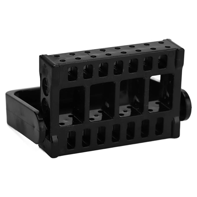16 Holes Nail Drill Bits Holder Display Organizer,Nail Art Stand Display Organizer Box, Exhibition Stand Rack Accessory Acrylic Nails Manicure Tools for Home Salon(black)