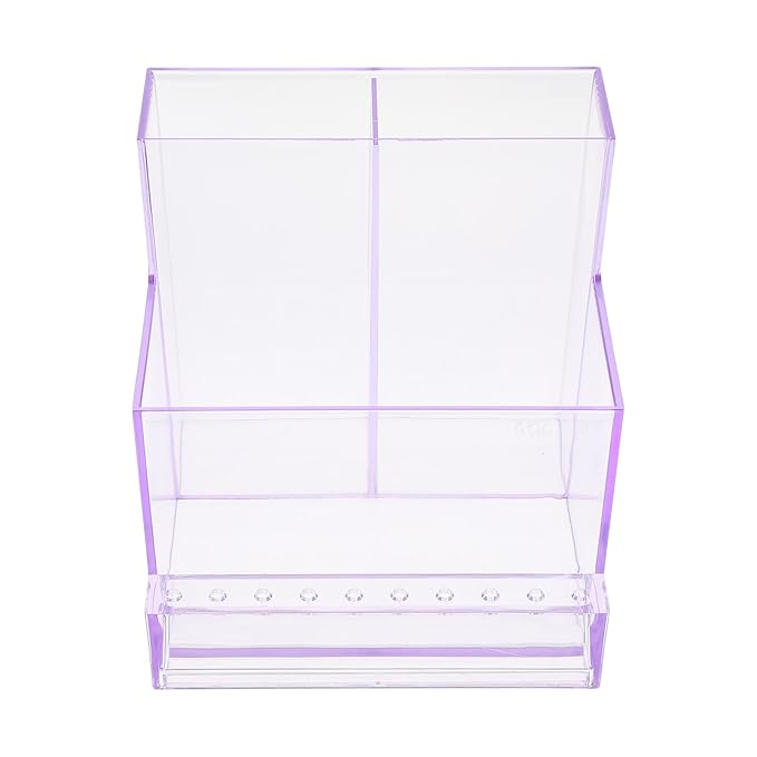 Beaupretty Professional Nail Drill Bits Storage Box Compact Nail Grinding Head Organizer Case for Home and Salon Use