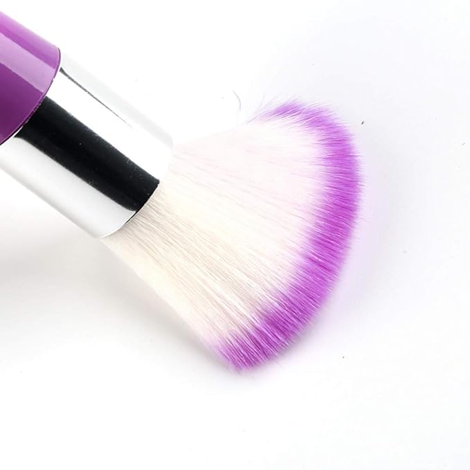 Soft Nail Art Dust Remover Powder Brush Cleaner For Acrylic & UV Nail Gel (purple)