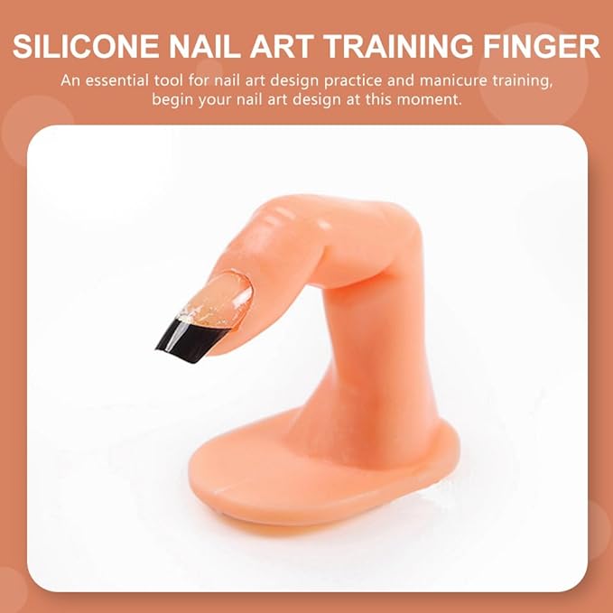 20pcs Practice Nail Art Fake Fingers Simulation Fingers for Nail Hand Easy to Carry
