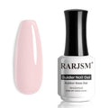 RARJSM Rubber Base Coat Gel Polish Nude Peach White Pink Skin Tone Rubber Base Gel for Nails Natural Color French Manicure Extend Gel Soak Off Curing Requires Single Bottle 15ml Salon Home DIY Use