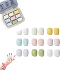 Creamy Colorful Nail Polish Set,Versatile Summer Colors Nine-Square Grid Solid Gel Glue Nail Polish,Long Lasting Solid Nail Polish Palette for Women/Girls/Friend DIY Home (04#, 3g* 9pcs)