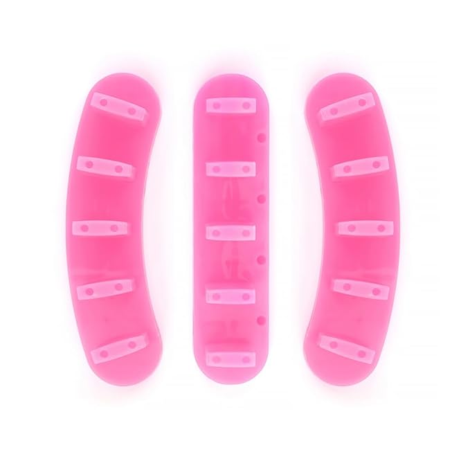 3pcs False Nail Art Tips Practice Display Stand Tool with 10 pcs False Nail Tips for Gel Nail Polish DIY Nail Training Tools (Rose) (display stand)