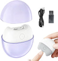 3 in 1 Electric Automatic Nail Clipper with Light, 2026 New 2 Speeds, Magnetic Cover, Nail Scraps Storage, USB Rechargeable, Safety Electric Fingernail Trimmer for Kids, Adult, Seniors, Men (Purple)