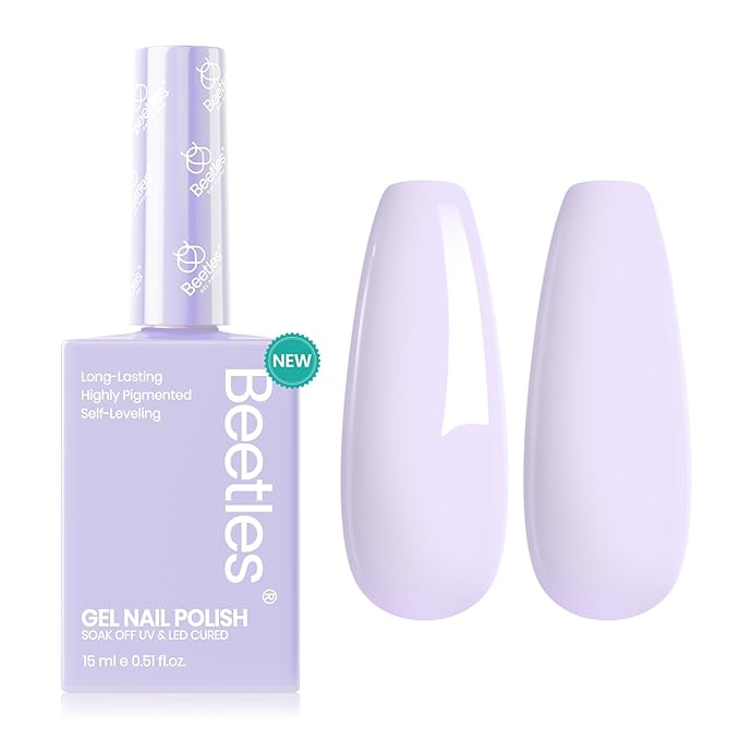 Beetles Lilac Purple Gel Polish - 1Pcs 15ml Lavender Violet Mauve Pale purple spring Gel Polish High Gloss UV Led Soak Off Nail Polish Nail Art Manicure Salon Periwinkle Color Nails