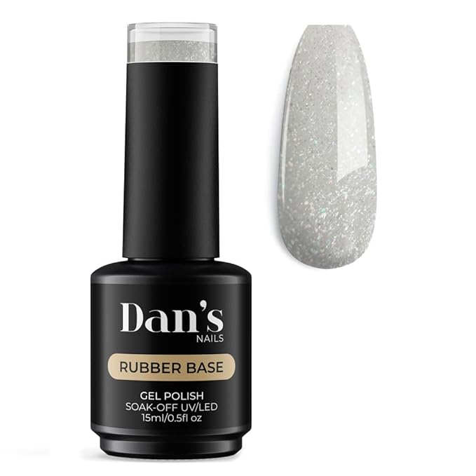 Dan's Nails Rubber Base Gel Polish Coat (Ethereal Starlight White)