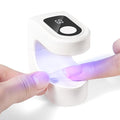 SAVILAND Essentials Mini UV Nail Lamp: 10S Rechargable Flash Cure Lamp U V Light for Gel Polish Nail U V Light LED Display 2 Timers Nail Light Portable Gel Nail Flash Cure Light Nail Dryer Manicure