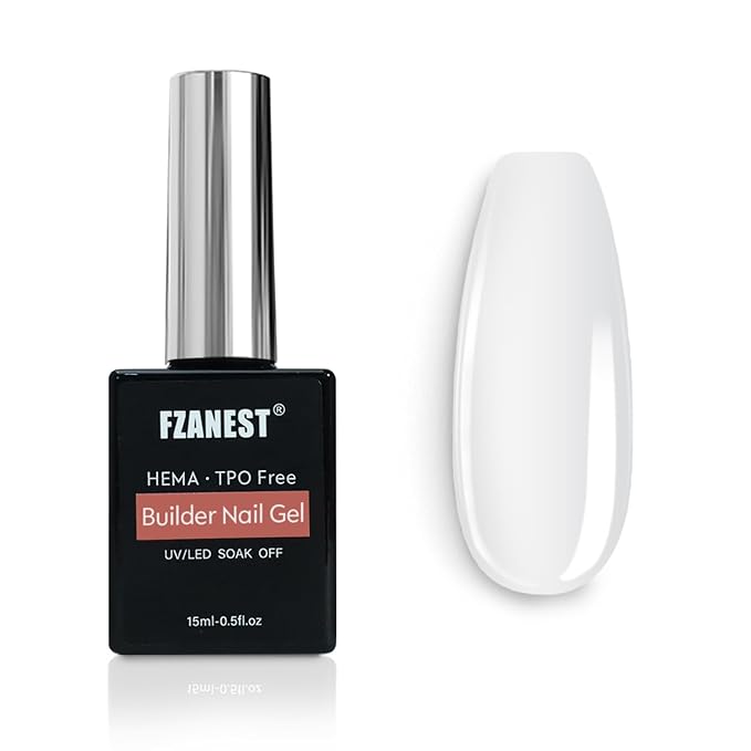 FZANEST Builder Gel Hema-free, Soak-Off Sculpting Gel For Quick Nail Extension Repair And Strengthening Long-Lasting Builder Base With Brush-On Salon-Quality Nails At Home