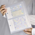 Nail Art Sticker Storage Book Display - 80 Slots Translucent Empty Decals/Photos Collecting Album - Tools for Nail Art