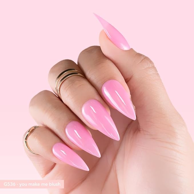 Kiara Sky Gelly Tips Starter Kit | Includes Prep, Primer, Builder, Top Coat, Tips | Stiletto Short