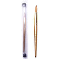 Acrylic Nail Brush Size 18, Kolinsky Acrylic Nail Brush for Acrylic Powder, Application Nail Art Drawing Brush for Extension Nails Carved for Beginners and Professionals (18#, Gold)