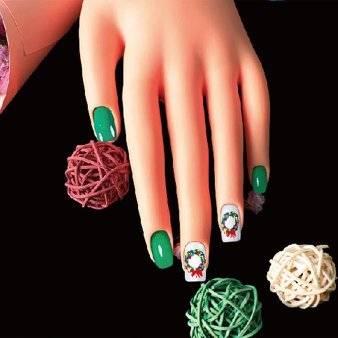 Practice Hand for Acrylic Nails, 8.97Inches Flexible Bendable Fake Hand Manicure Nail Practice Hand for Beginners, Silicone Manicure Training kit for Nail Art