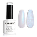 RARJSM Pearl Gel Nail Polish, Glitter Drawing GelPolish Shimmer Mermaid Nail Gel Soak Off for Salon Home DIY Manicure Use