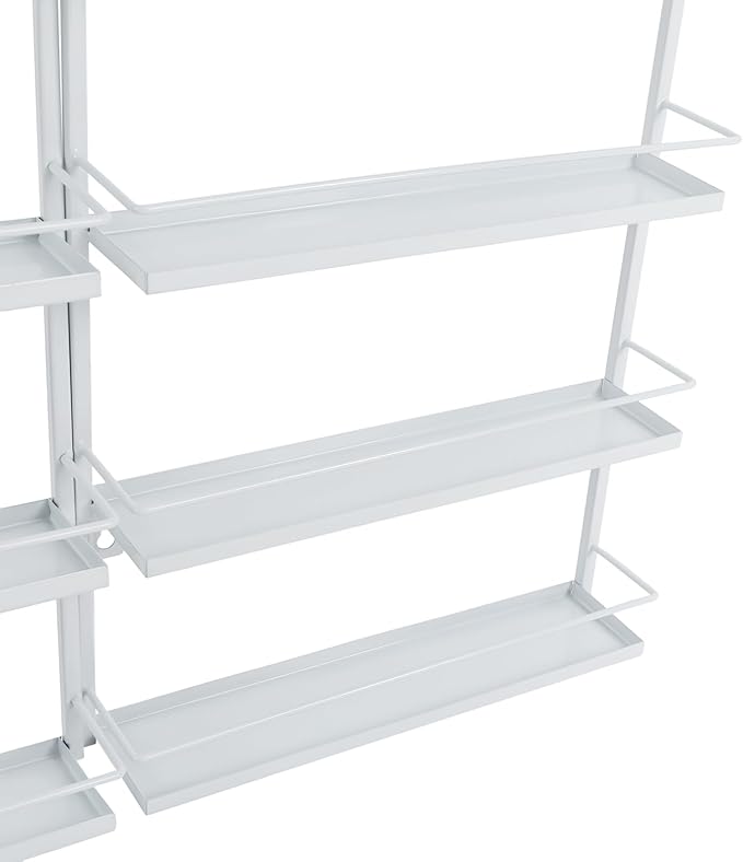 Nail Polish Rack Wall Mount, 5 Tiers Nail Polish Bottle Holder, 200 Bottles Organizer Shelf, Storage Display Holder for Home Salon Business Spa (White)
