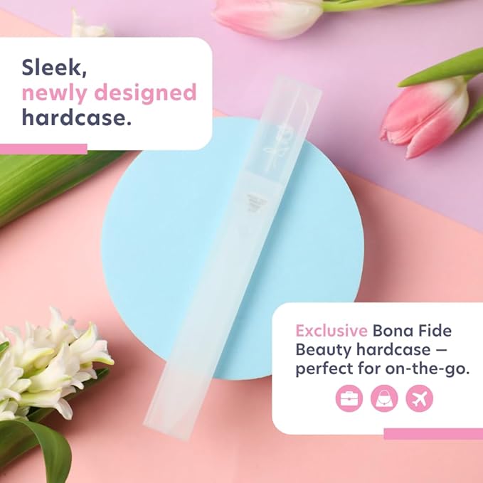 Bona Fide Beauty Czech Glass Nail File with Hardcase, Rose Design Nail Filer with New Clear Case, Gift for Women