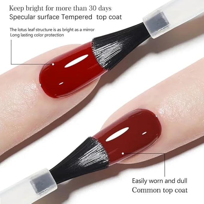 Xeijayi-15ml No-Wipe Gel Top Coat – High Gloss, Scratch & Chip Resistant – Soak-Off UV/LED, Self-Leveling, Quick Cure, Long-Lasting Mirror Shine – Professional & DIY