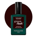 Manucurist Green Flash LED Hollyhock - Black Cherry Red Gel Nail Polish - Blackish Red Gel Polish - Vegan, 12-Free, Plant-Based - Strengthens and Protects the Nail - Made in France - 0.5 fl oz