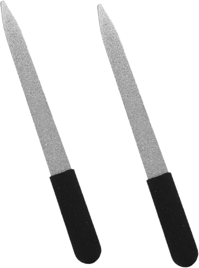 Diamond Dust Nail File - Stainless Steel Nail Dresser Nail Buffering Files - 9 Inch (5inch- AB-07)