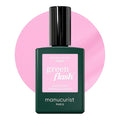 Manucurist Green Flash LED Candy Neon Pink Gel Nail Polish - Vegan, 12-Free, Plant-Based - Strengthens and Protects the Nail - Gel Polish - Made in France - 0.5 fl oz
