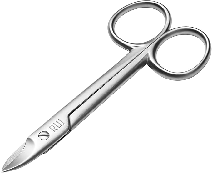 Rui Smiths Pro Precision Toenail Scissors | Stainless Steel Pedicure Trimmer Cutter with Micro-Serrated, Anti-Skid Cutting Edges and Long Handles For Hard Nails | Made in Solingen, Germany