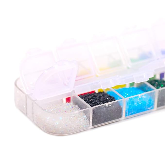 17280Pcs Micro Crystal Strass Glass Nail Art Rhinestones 1.1MM Mini Diamond Manicure DIY Accessories (12 colors)