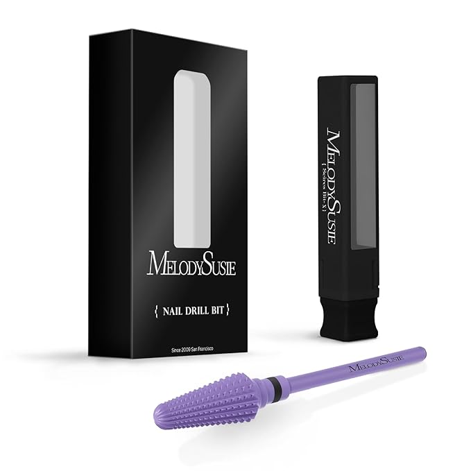 MelodySusie Professional Tornado 3/32'' Nail Drill Bits, Carbide Tungsten Multi-function Bits, Suitable for Manicure Pedicure Cuticle Gel Polishing, Salon Bits, Series Bit-X, Purple, XC