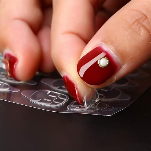 Mwellewm 1200 Pcs 50 Sheets Double Side Glue Nail Sticker for Press on Nail Sticky Tabs,Waterproof Breathable False Nail Tips Jelly Adhesive Tabs Nail Glue