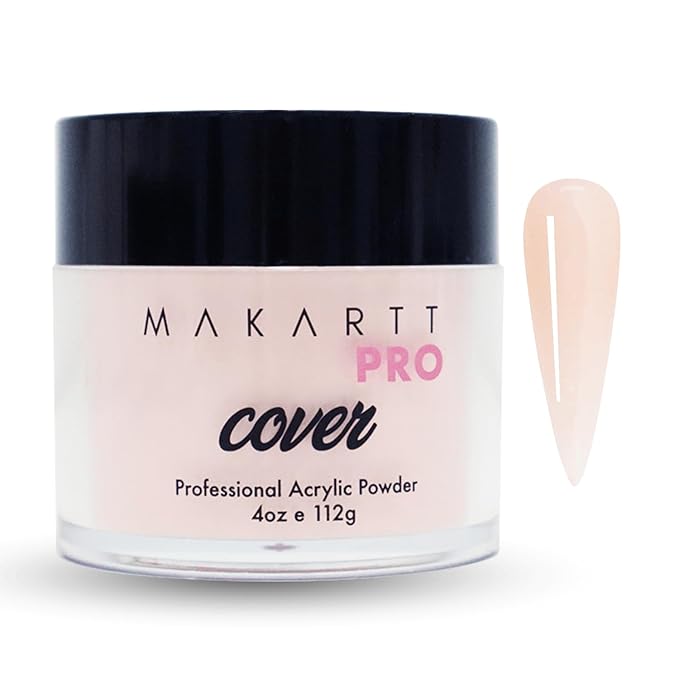MakarttPro Acrylic Powder - 112g/4oz Nail Cover for Extension, Perfect for Professional Private Nail Technicians - Color: Creamy Almond