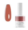 LEGACY NAILS Professional Rubber Gel Base-Coat 0.5 fl oz. Nivelador UV-LED Full Coverage Elastic Thick Flexible Gel Base Coat Builder (TERRACOTA BLUSH)