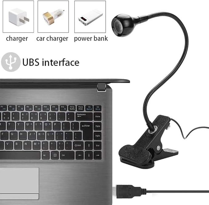 Mini UV Lamp for Gel Nails, LED Curing Lamp with Flexible Gooseneck & Clamp 3W Portable Small Manicure UV Light Nail Dryer for Resin Curing Nail Art