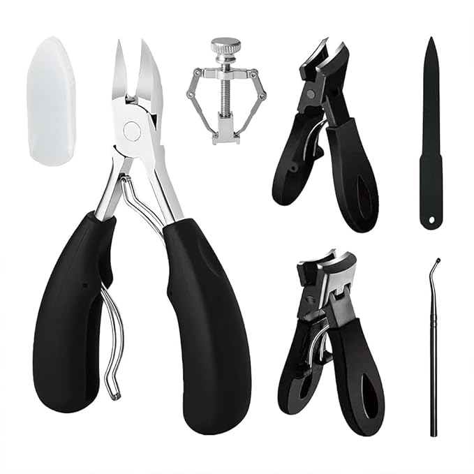 6Pcs Ingrown Toenail Removal Kit, Pedicure Tools for Feet with Fingernail & Toenail Clippers, Professional Nail Cutter Set for Thick Nails, Manicure & Nail Care Tools for Men & Women