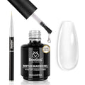 Beetles Low Heat Builder Nail Gel-0.5 oz 7 in 1 Nail Thickening Strengthening Building Apex with Liner Nail Brush for Beginner DIY Salon at Home,Clear Builder Nail Gel,UV & LED Lamp Cured Needed