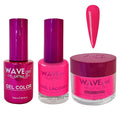 WAVEGEL Soak-Off Gel, Nail Lacquer & Acrylic/Dip Powder Matching Set - Princess Collection - #85 Rose Field