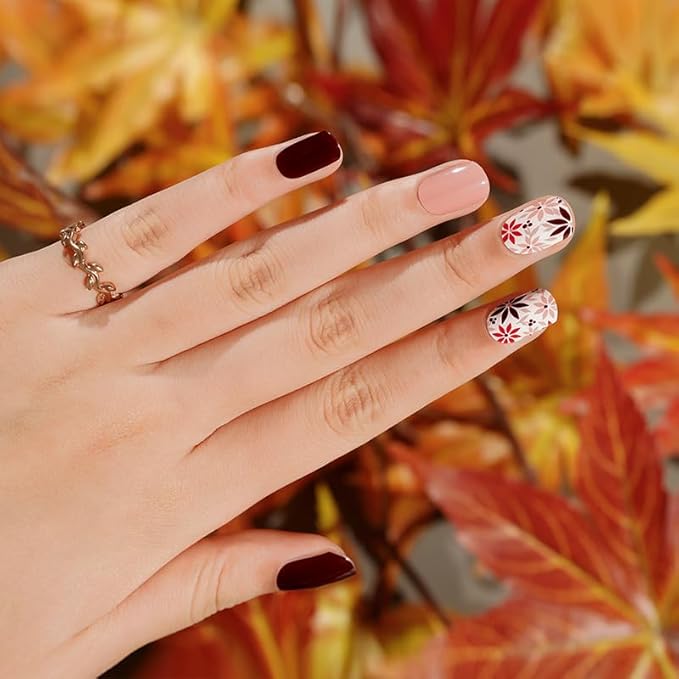 Semi-Cured Gel Nail Strips - 20 Salon-Quality Gel Sticker with UV Light Required, Long Lasting, Easy Application & Removal, Includes Prep Pad, Nail File, Wooden Stick – Meadows of Mocha