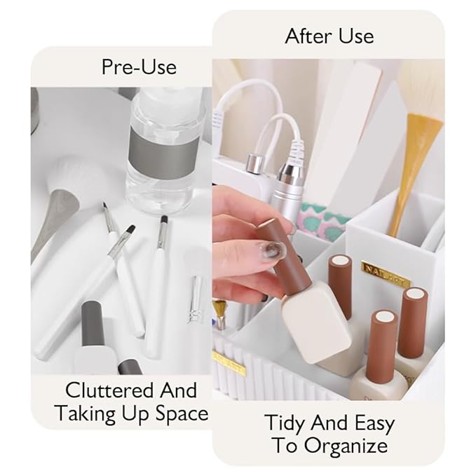 OLizee® Acrylic Nail Drill Bits Holder with 10 Holes Nail Drill Machine Holder Nails Manicure Tools Box Nail Drill Bit Organizer for Home and Nail Salon Use