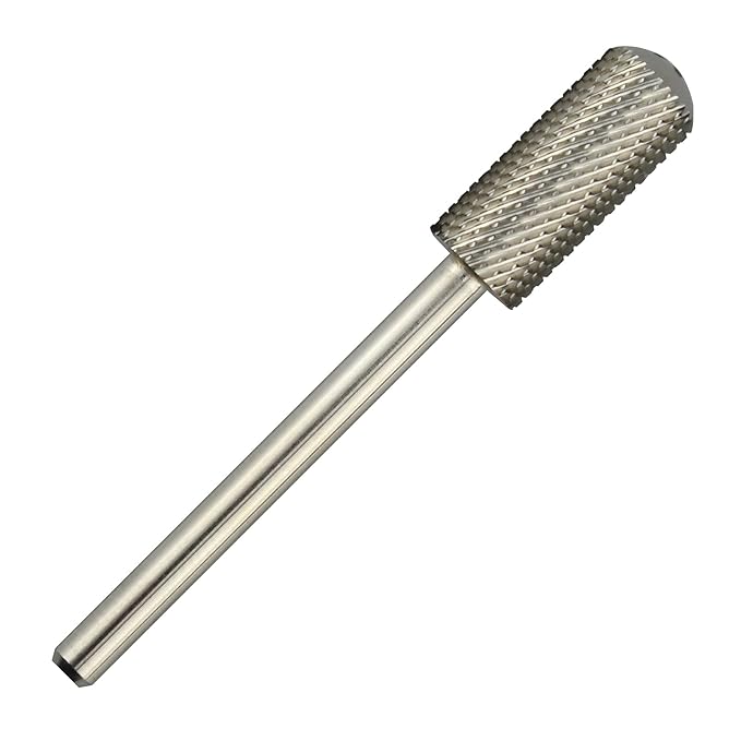 C & I Small Barrel Smooth Top Nail Drill Bit, Safety Round Top, Professional Electric File for Manicure Drill Machine, Remove Nail Gels, Acrylics, 3/32” (Medium – M)