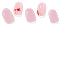 Semi Cured Gel Nail Strips, 28 pcs Gel Nail Stickers Work with Any UV Lights, Long-Lasting Nail Wraps, Stick on Nails for women Easy to Apply & Remove