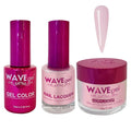 WAVEGEL Soak-Off Gel, Nail Lacquer & Acrylic/Dip Powder Matching Set - Princess Collection - #009 Open Minded