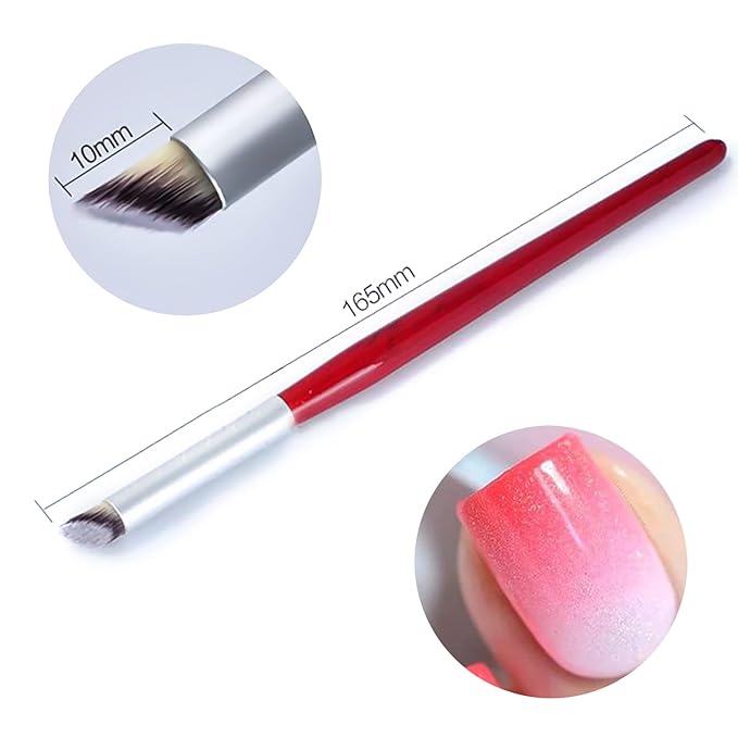 DANNEASY 5Pcs Ombre Nail Brush Wooden Nail Ombre Brush Acrylic Nail Art Brushes Nail Pens Nail Gradient Brush Nail Design Brushes Nail Art Tools