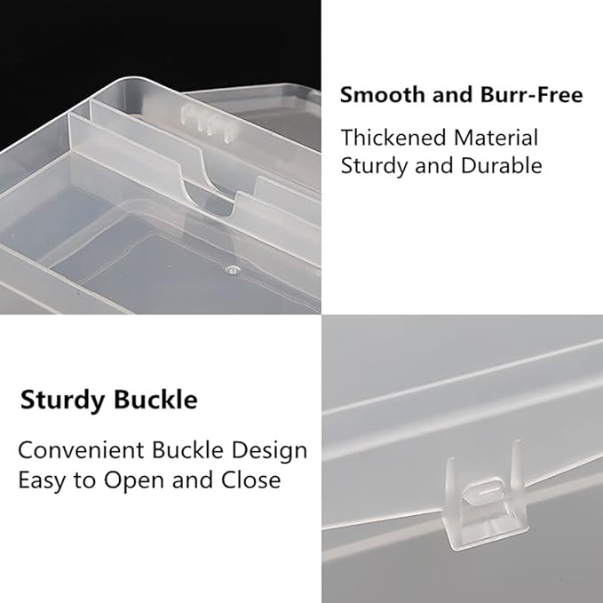 Plastic Nail Art Tools Organizer Nail Brushes Container Case Manicure Tools Holder Double Layers Large Capacity Nail Tools Storage Box (transparent)