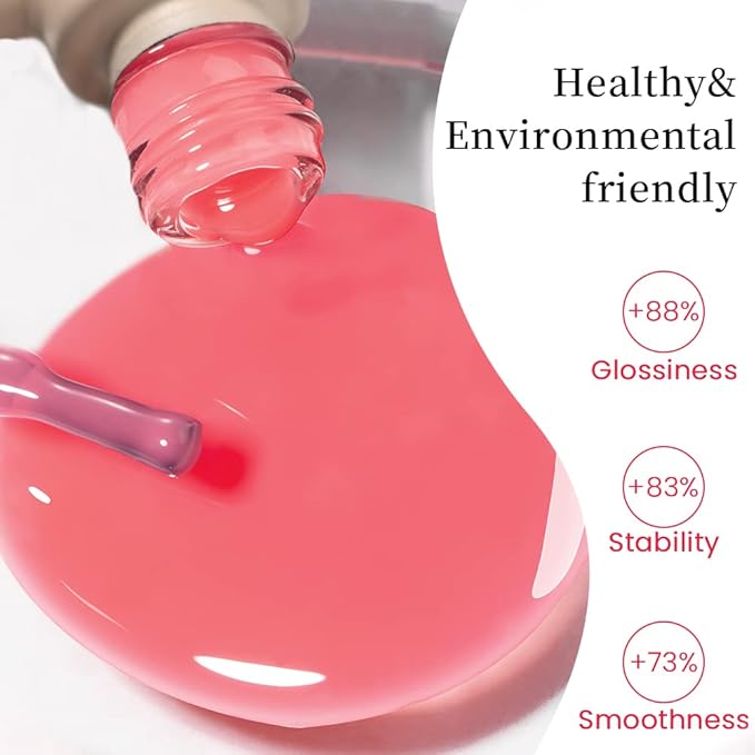 MAYCHAO Gel Nail Polish - Sheer Pink, 15ML Translucent Color Jelly Nail Gel, UV LED Starter Manicure Salon DIY at Home, 0.5 OZ