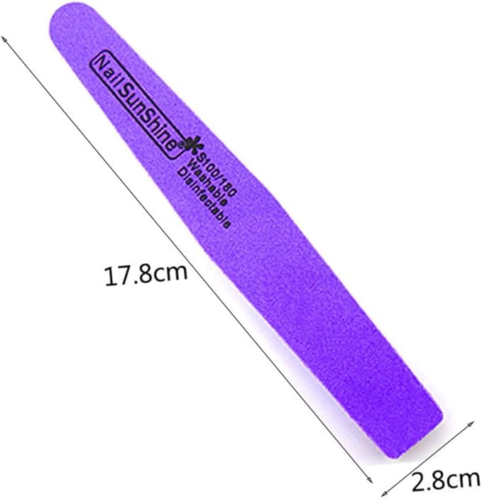 10pcs Clips for Weave Cute Travel Bottles Thick Sandpaper Scrub Strips Ceramic Cosmetic Jars Frosted Strip Manicure Tools Sponge File Block Sandpaper Repair Nail Grinding Stick