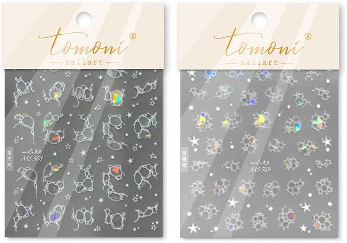 Nail Art Sticker Summer Ripple Nail Decals Reticular Water Wave Ocean Manicure for Women Girls (Water Ripple)
