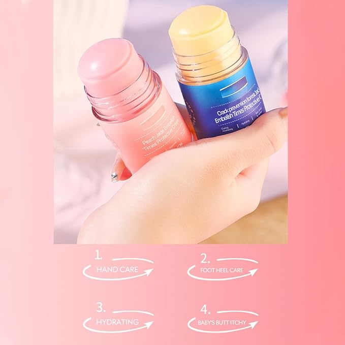 Crack Feet Care Sticks,2 Pack Repair Heel Balm Stick for Dry Cracked Feet,Hand Foot Care Cream Sticks-Moisturizing,Smoothing,Softening,Nourishing and Remove Dead Skin,1.33 Oz